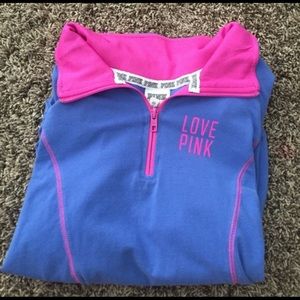 Blue purple 3/4 zipup jacket